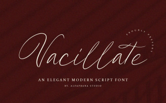 Vacillate - Modern Script Font