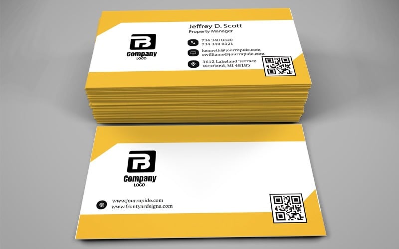 Elegant Business Card for Modern Executives Corporate Identity