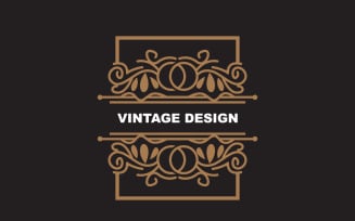 Retro Vintage Design Minimalist Ornament Logo V15