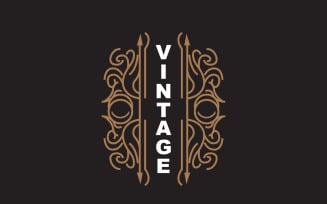 Retro Vintage Design Minimalist Ornament Logo V21