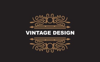 Retro Vintage Design Minimalist Ornament Logo V2