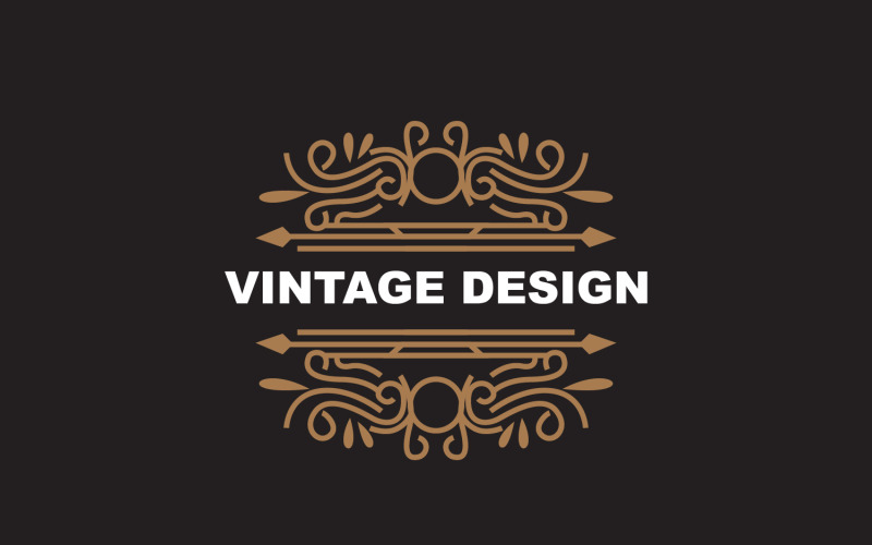 Retro Vintage Design Minimalist Ornament Logo V2 Logo Template