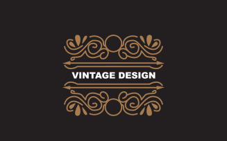 Retro Vintage Design Minimalist Ornament Logo V3