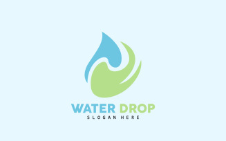 Water Drop Logo Simple Vector V12