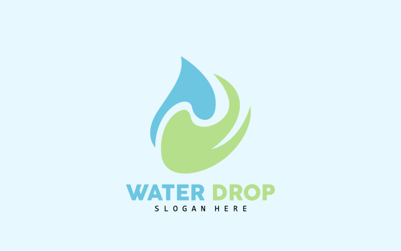 Water Drop Logo Simple Vector V12 Logo Template