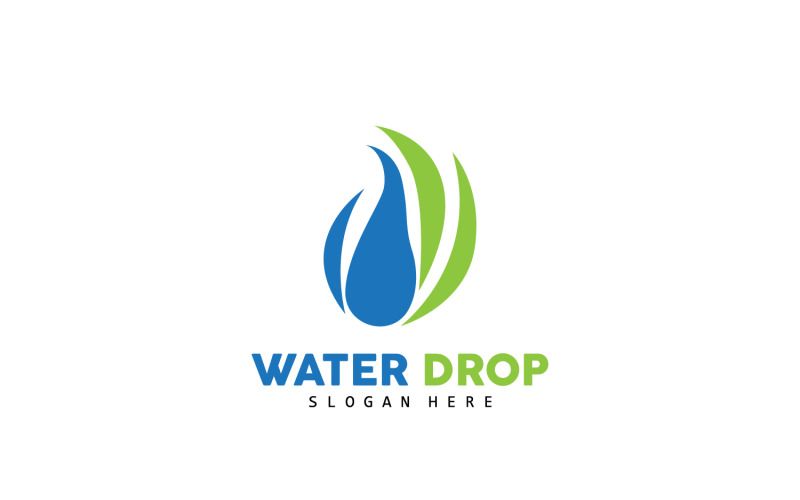 Water Drop Logo Simple Vector V4 Logo Template