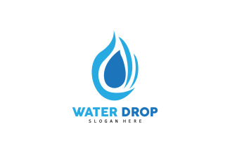 Water Drop Logo Simple Vector V5