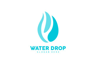 Water Drop Logo Simple Vector V6