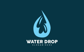 Water Drop Logo Simple Vector V7