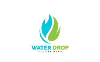 Water Drop Logo Simple Vector V8