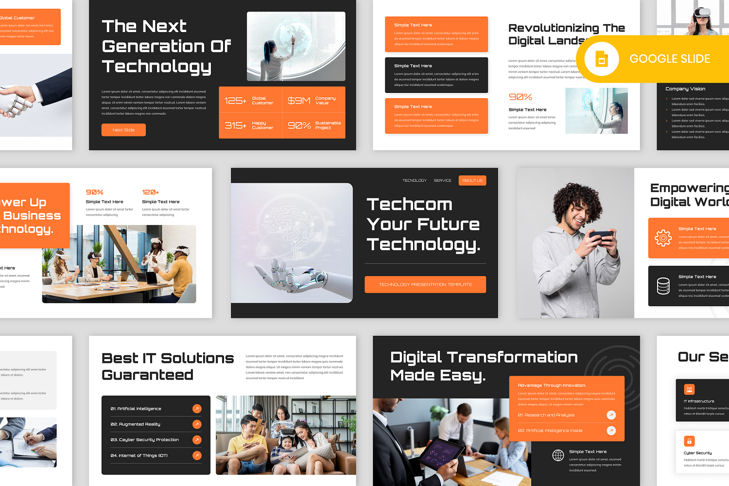 Techcom - IT & Technology Google Slide Template