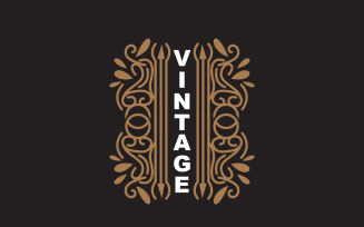 Retro Vintage Design Minimalist Ornament Logo V22