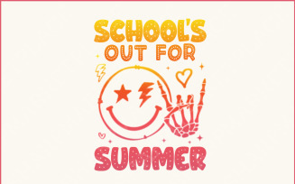 School's Out For Summer PNG, Teacher Summer Design, Last Day of School, Summer Sublimation, Kids