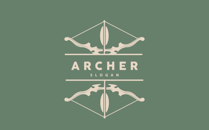 Archer Logo Arrow Vector Simple DesignV8 Logo Template