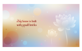 Inspirational Backgrounds 14400x8100px With Lotus And Quote About Starting With Small Things