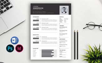 Modern and Clean Resume Template | Indesign