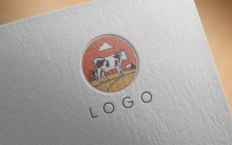 Elegant Cow Logo 6-0306-23