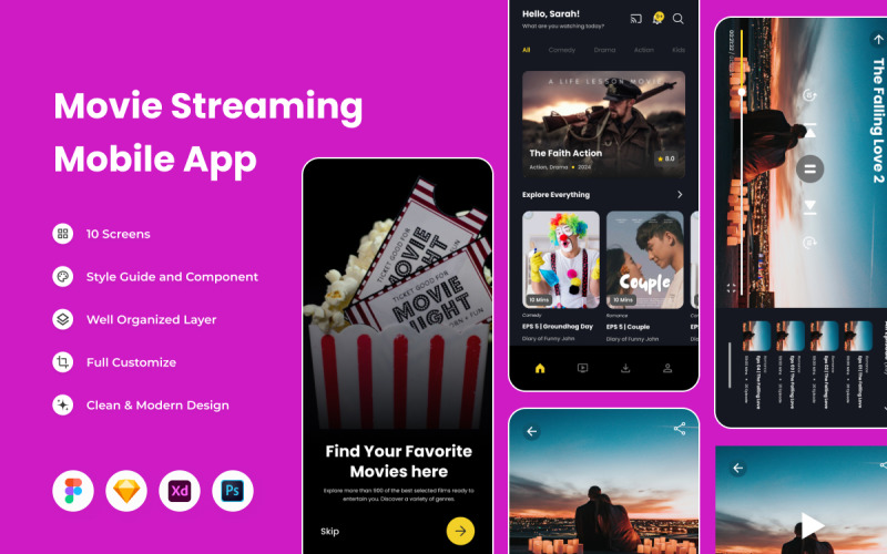Kanopy - Movie Streaming Mobile App UI Element