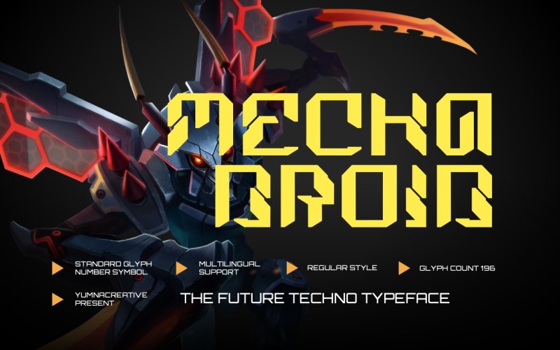 Mechadroid - Future Techno Font
