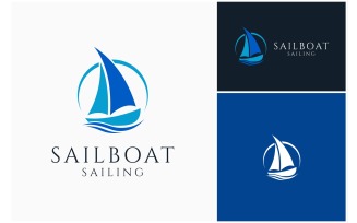 Sailboat Cruise Ocean Logo