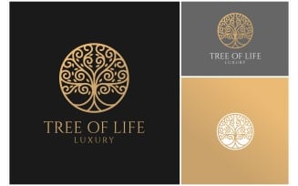 Tree Luxury Line Art Logo