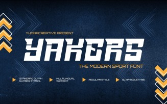 Yakers - Modern Sport Font