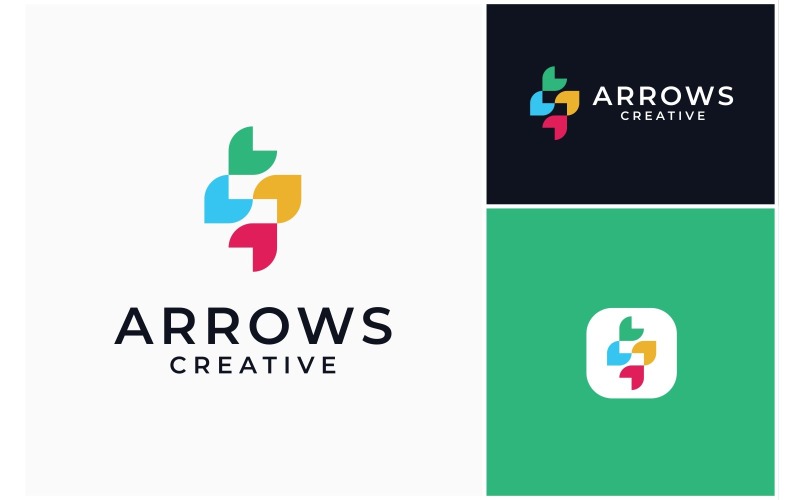 Arrow Cursor Creative Logo Logo Template