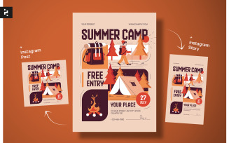 Brown Creative Summer Camp Flyer
