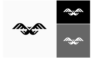Eagle Flying Spread Wing Logo