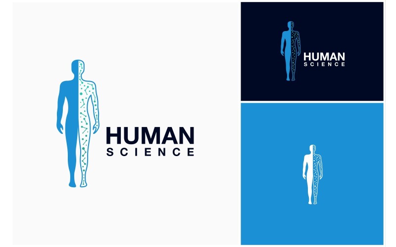 Human Body DNA Genetic Science Logo Logo Template