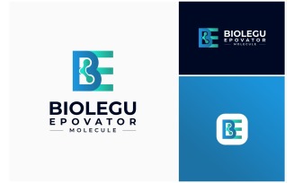 Letter BE Molecule Technology Logo