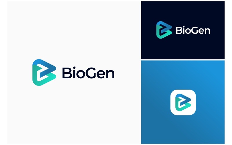 Letter BG Initial Modern Logo Logo Template