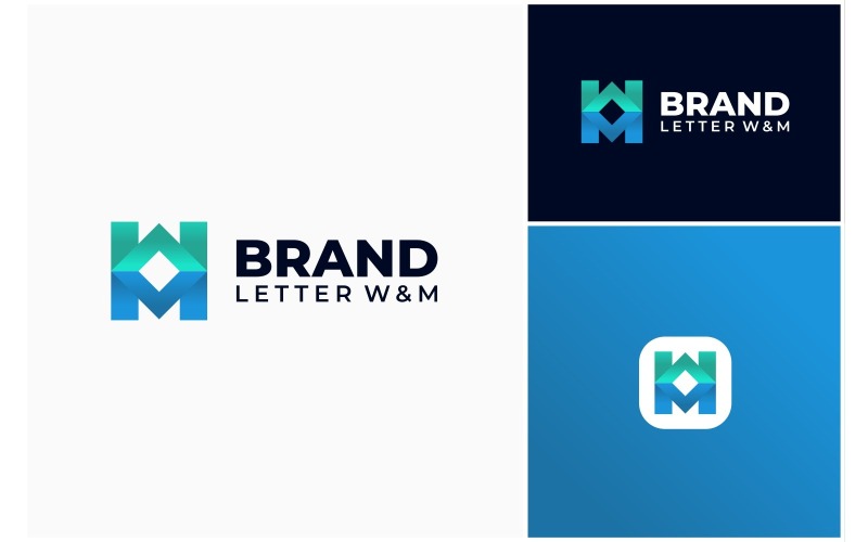 Letter MW Initial Modern Logo Logo Template