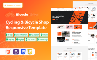 BicycleRider - Cycling & Bicycle Shop Responsive HTML Template