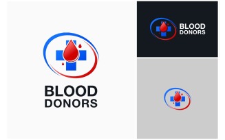 Blood Drop Donor Medical Logo