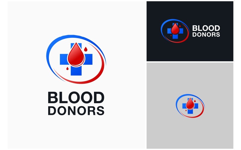 Blood Drop Donor Medical Logo Logo Template