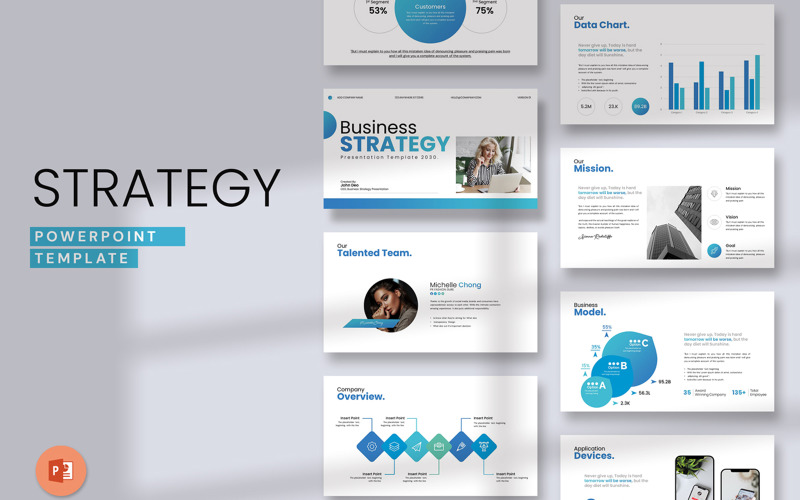Business Strategy Layout Presentation Template PowerPoint Template
