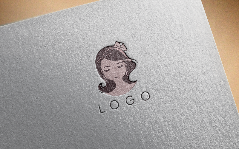 Cute girl logo 14-0387-23 Logo Template