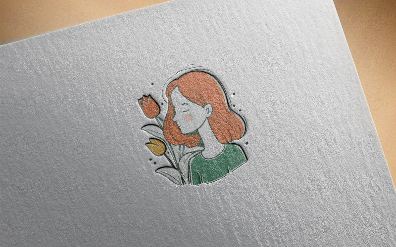 Cute girl logo 16-0389-23 Logo Template