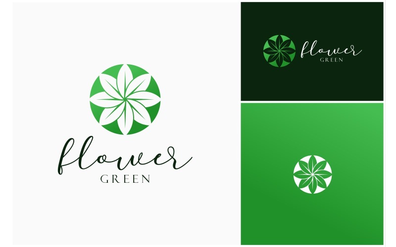 Flower Leaf Blossom Mandala Logo Logo Template