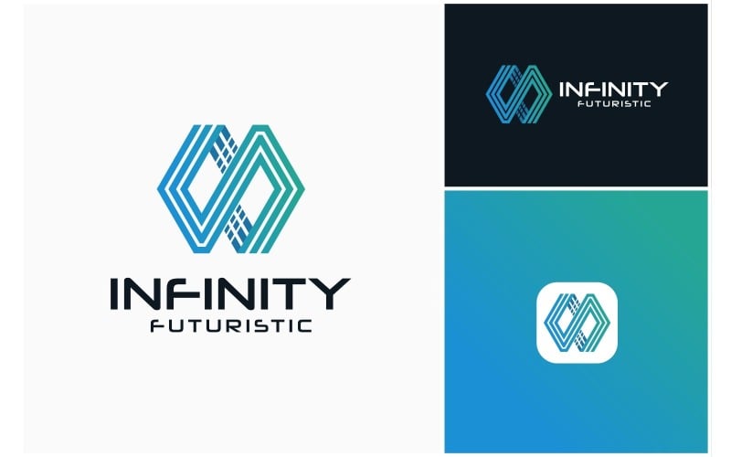 Infinity Geometric Technology Logo Logo Template