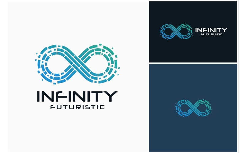 Infinity Infinite Technology Digital Logo Logo Template