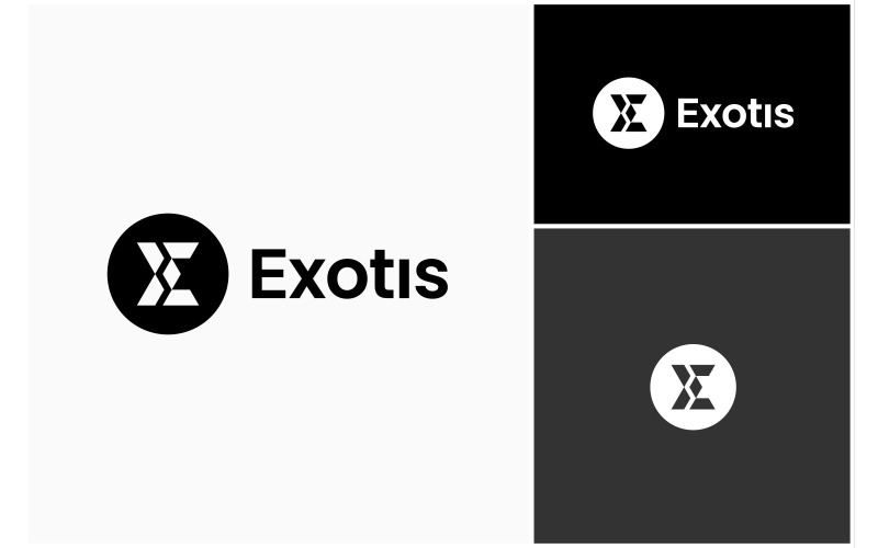 Letter E Modern Circle Emblem Logo Logo Template