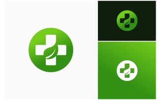 Medical Pharmacy Leaf Green Logo