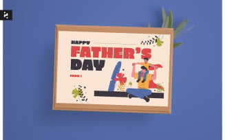 Modern Fathers Day Greeting Card