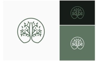 Natural Tree Line Art Logo