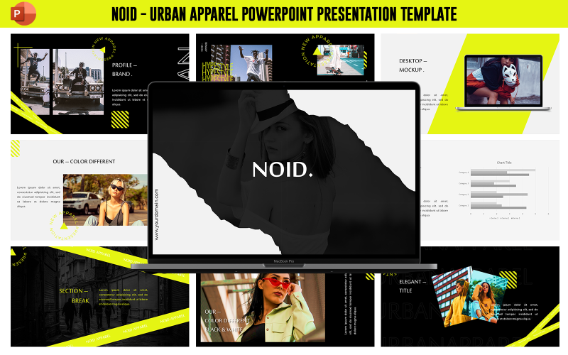 Noid - Urban Apparel Presentation Template PowerPoint Template