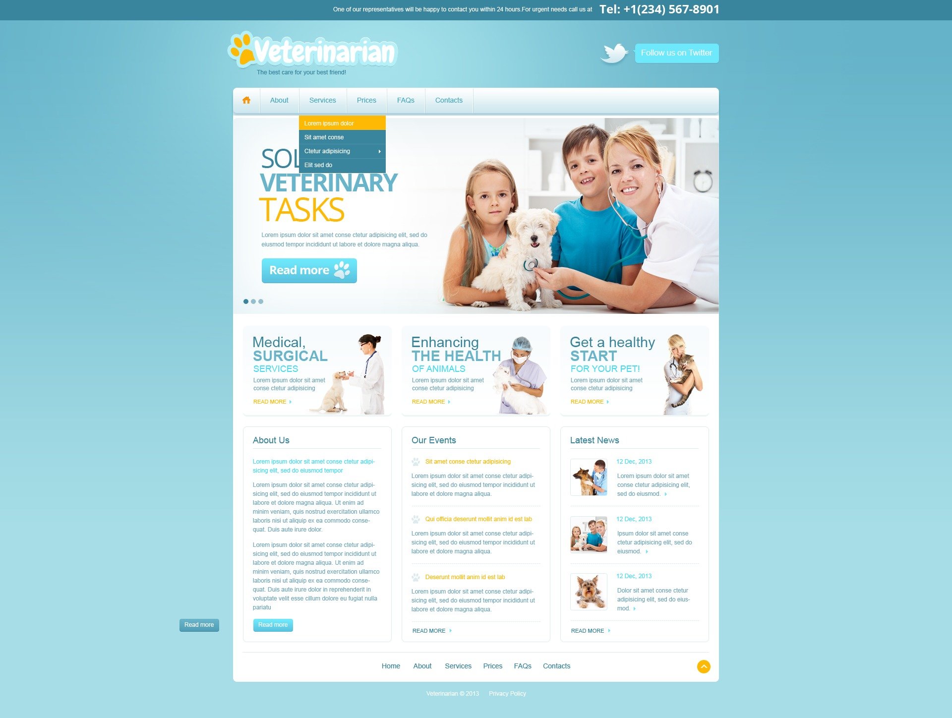 Vet Responsive Website Template