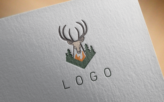 Elegant Deer Logo 6-076-23