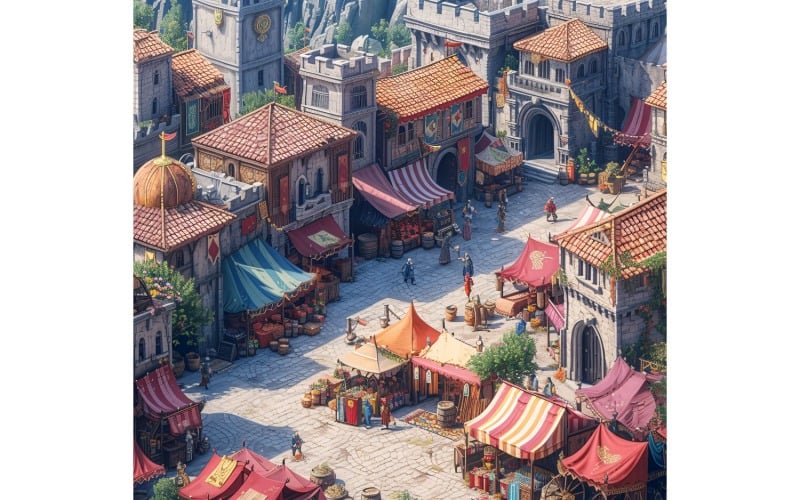 Large Marketplace Set of Video Games Assets Sprite Sheet 5 Illustration